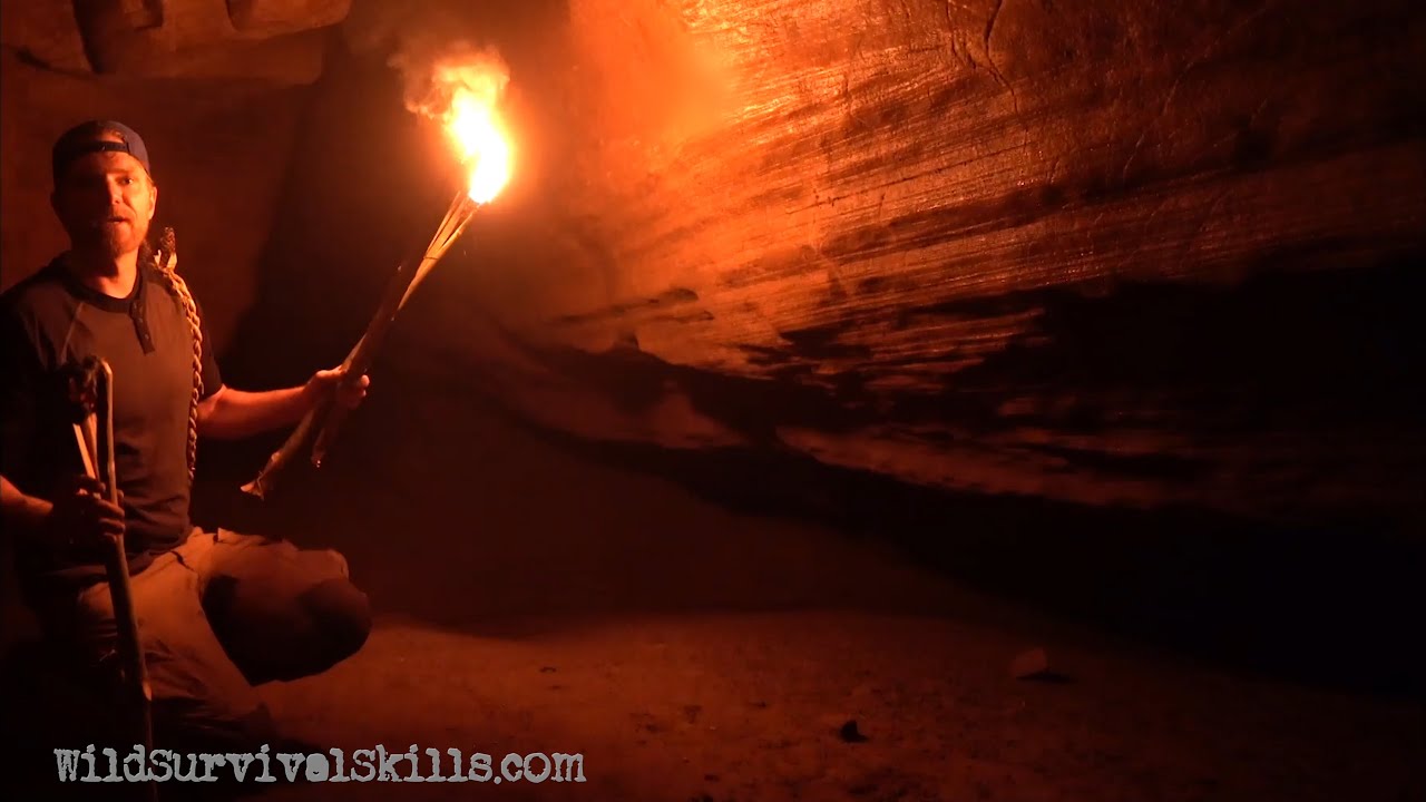Primitive Survival Torches Half mile deep in a cave SurvivalRelated